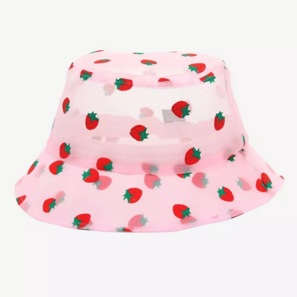 Hot Topic Strawberry Print Bucket Hat
